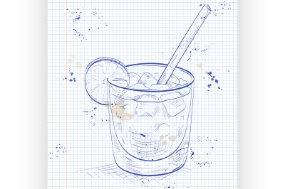 Cocktail Spritz on a notebook page