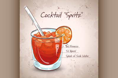 glass of spritz aperitif aperol cocktail