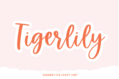 Tigerlily - Handwritten Script Font