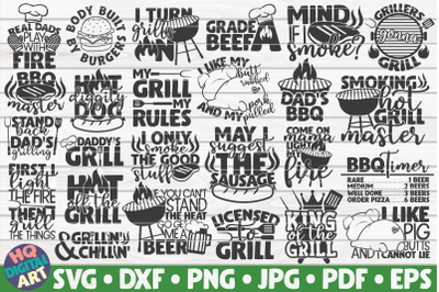 Barbecue Quotes SVG Bundle | 25 designs