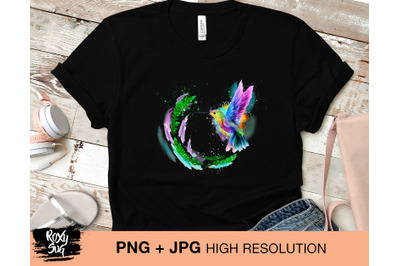 Watercolor hummingbird, Bird Clipart, sublimation designs downloads