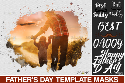 Father&#039;s Day Watercolor Template