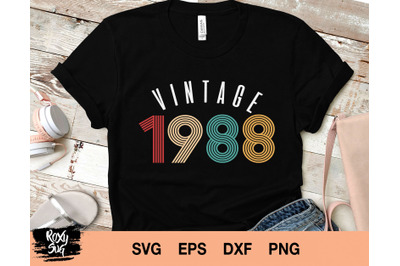 Vintage 1988 svg, vintage birthday svg, 1988 Clipart, 32th birthday sv