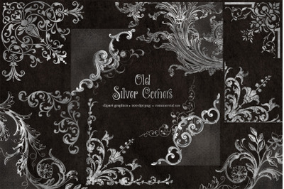 Old Silver Corners Clipart