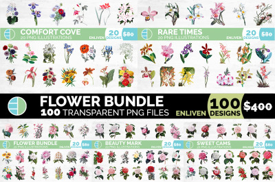 Flowers Bundle &28;100 Flowers&29;