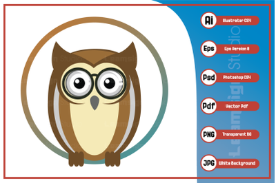 Mascot character smart owl