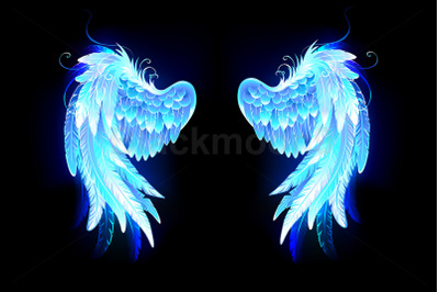 Glowing Folded Wings