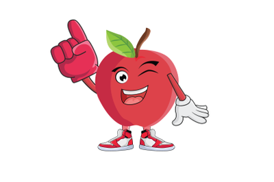 Apple Supporter Fruit Cartoon Character