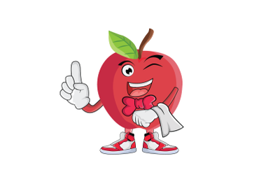 Apple Bartender Fruit Cartoon Character