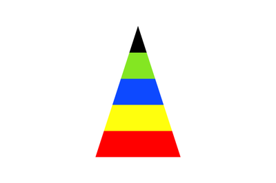 Pyramid graph with spectrum of colors