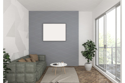 Interior scene - artwork background - frame mockup