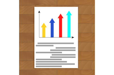 Document with growth arrow graphic