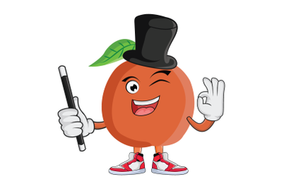 Apricot Magician Fruit Cartoon Character