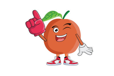 Apricot Supporter Fruit Cartoon Character