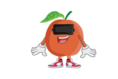 Apricot VR Fruit Cartoon Character