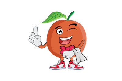 Apricot Bartender Fruit Cartoon Character