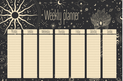 Monthly and weekly planners