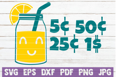 Lemonade With Prices SVG Cut File