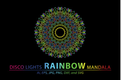 Mandala Rainbow Vector