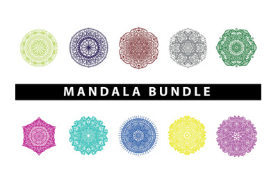 Mandala Bundle Rainbow Vector