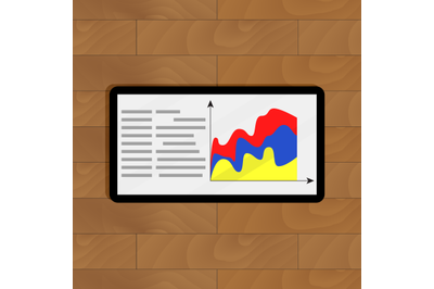 Layer chart on tablet