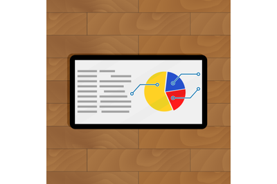 Pie chart on tablet