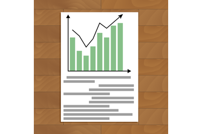 Document with chart up