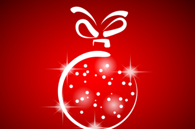 Christmas decoration stylized ball. Vector illustration