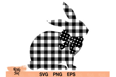 Easter svg, Buffalo plaid Easter, Bunny, Bunny silhouette, Easter clipart, Easter SVG Files for Cricut, rabbit svg, SVG Files for Cricut