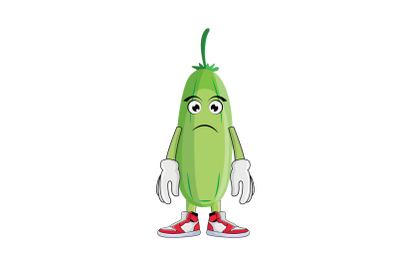 Bilimbi Sad Frown Fruit Cartoon Character