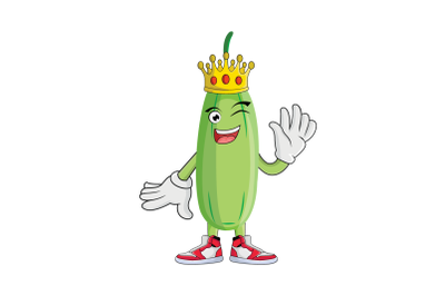 Bilimbi Royalty With Crown Fruit Cartoon Character