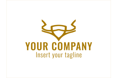 Logo Gold Vector Horned Triangle