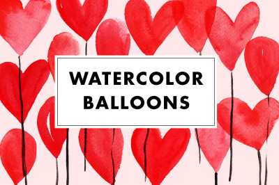15 Watercolor Balloon PNG + Vector