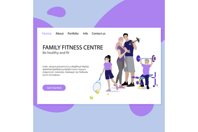 Family fitness centre. Be healthy and fit