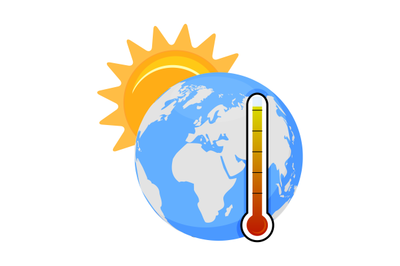 Global warming problem, high temperature on planet