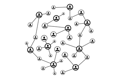 Social network connect. Vector connection network internet