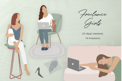 Freelance Girls Illustration Set