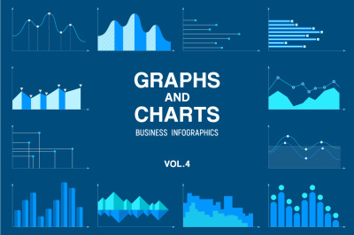 Statistic, business data graphs and charts vector set. Infographics.