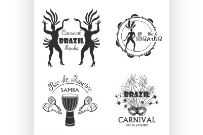 Brazilian Carnival big set of  logo and emblem