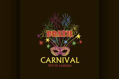 Brazilian Carnival logo and emblem