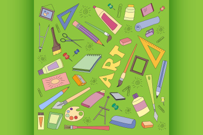 Doodle vector set of art