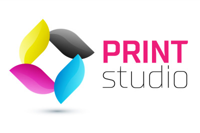 Print studio logo, CMYK logo