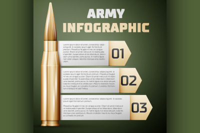 Army Infographic. Graphic template