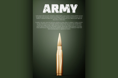 Army poster. Graphic template