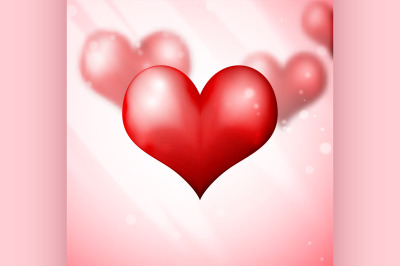 Blur Hearts Valentine day background