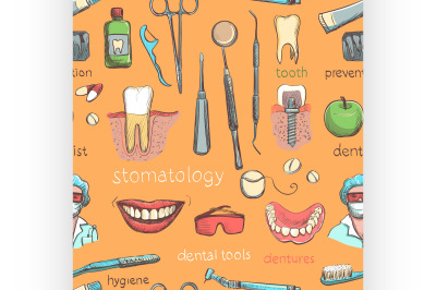 Dental seamless pattern.