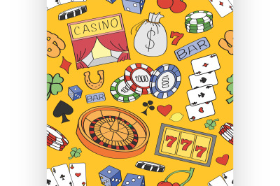 Doodle pattern casino