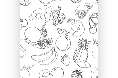 Doodle pattern fruit