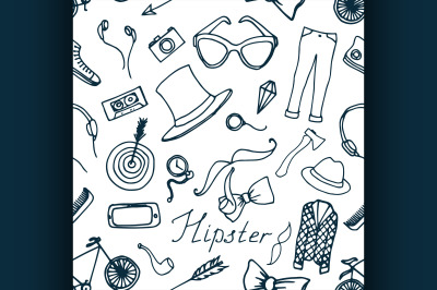 Doodle pattern hipster