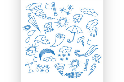 Doodle vector weather